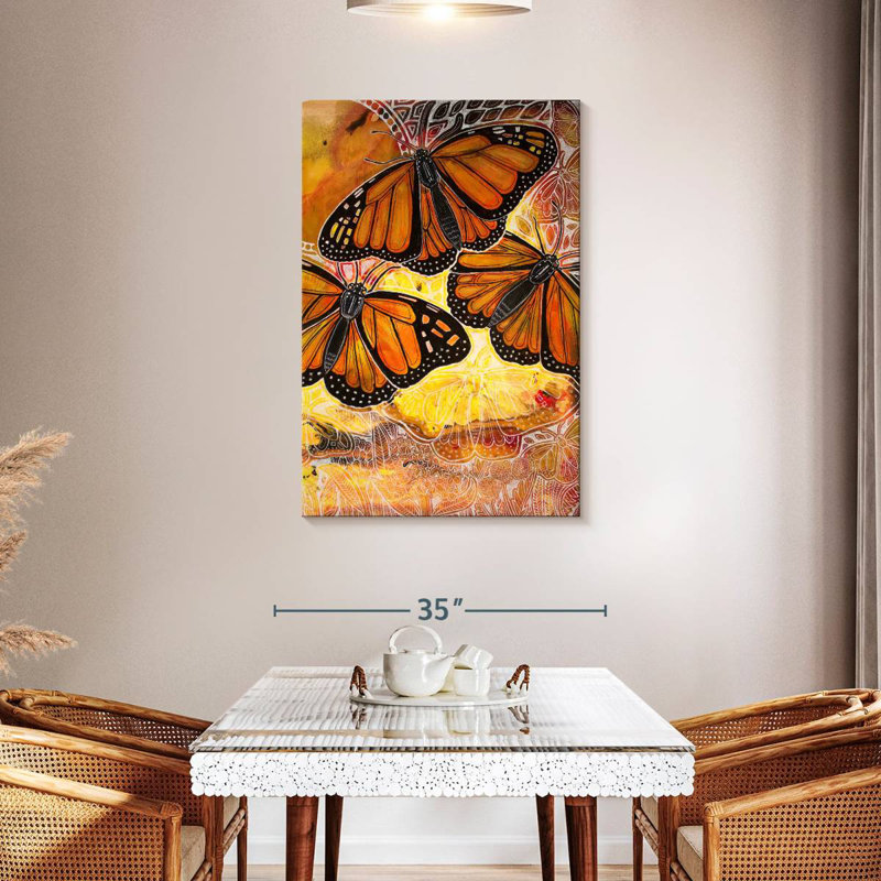 Brampt Flight Of The Monarch, 45" H x 30" W