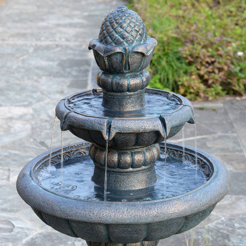 Weather Resistant Floor Fountain, Antique Copper