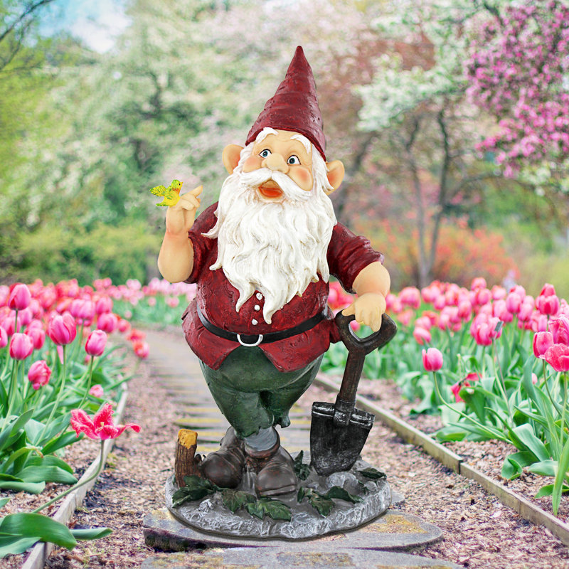 Statue de nain de jardin Birdy and Spader