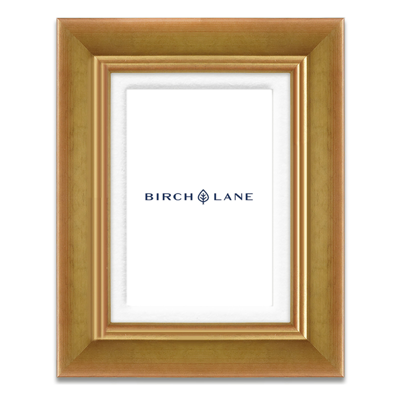 Wood Picture Frame with Mat, 5" x 7", Gold