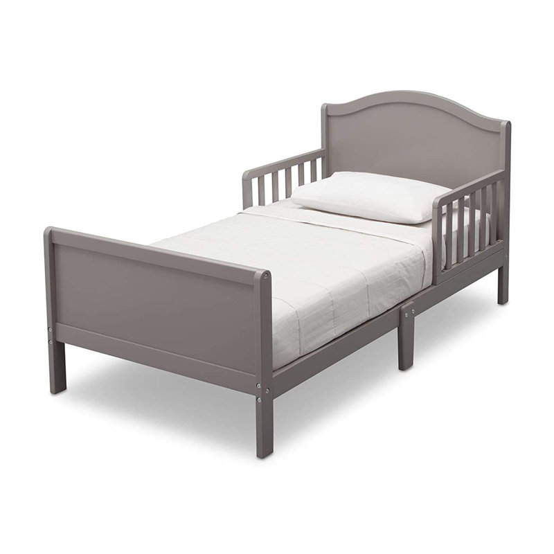 Lit pour tout-petits Bennett, matelas Twinkle Galaxy, Brun grisâtre