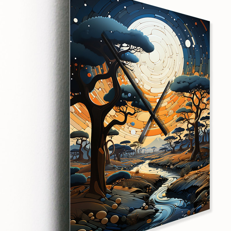 Annarita - Horloge murale arbre baobab, Grand