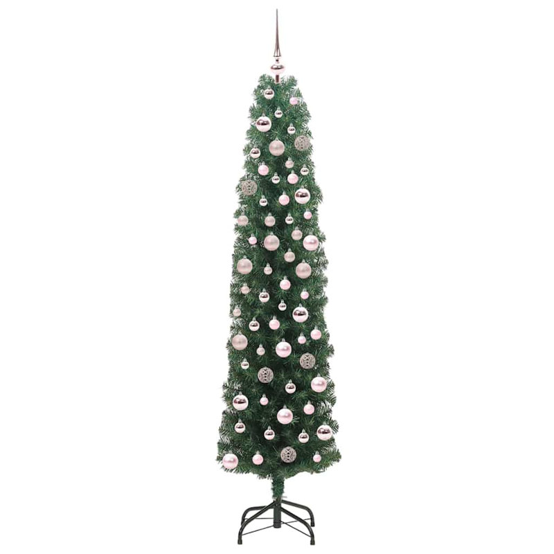 Artificial Christmas Tree with 300 LEDs with Stand, 5.91' H, Pink
