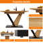 Extendable Metal Base Dining Table