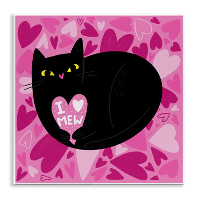 «I Love Mew», art mural «Le chat noir» par Leeza Hernandez