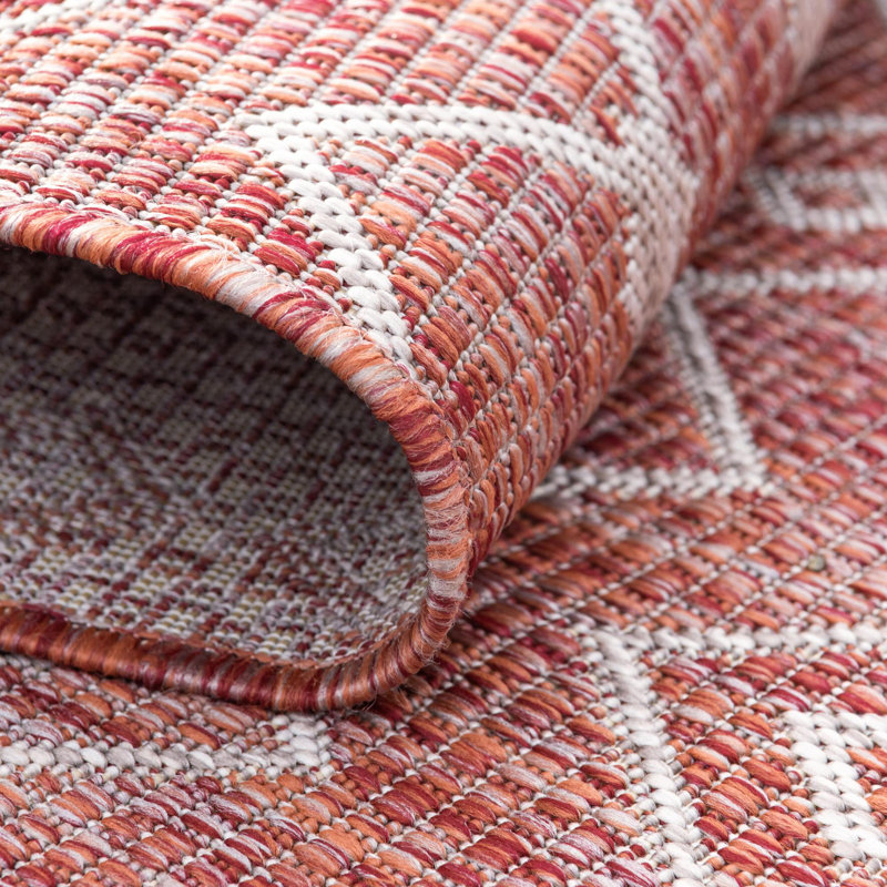 Tapis d'extérieur Preen couleur rouille, Rond 13 pi