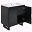 Meuble-lavabo simple 29,5 po avec plateau en céramique-689083857