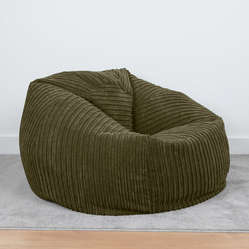 Polyester Refillable Classic Bean Bag, Brown/Green