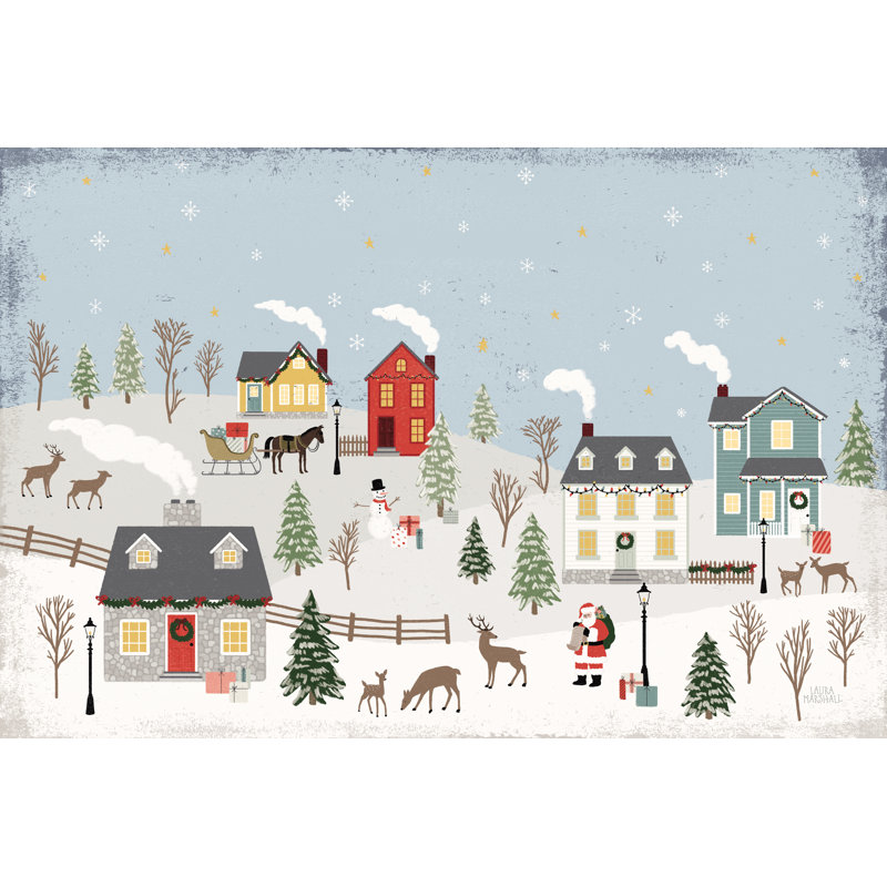 «Janci Christmas Village II Day», impression sur toile tendue , H 12 po x l 18 po x P 1,25 po