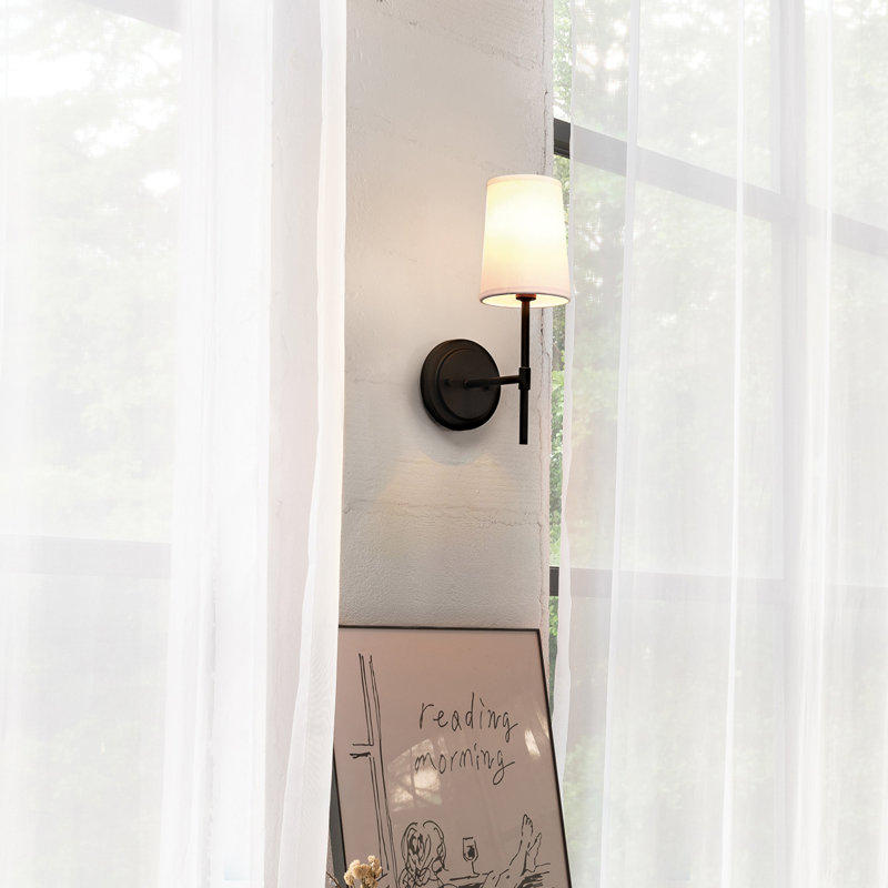 Clarissa Aluminum Armed Sconce, Black