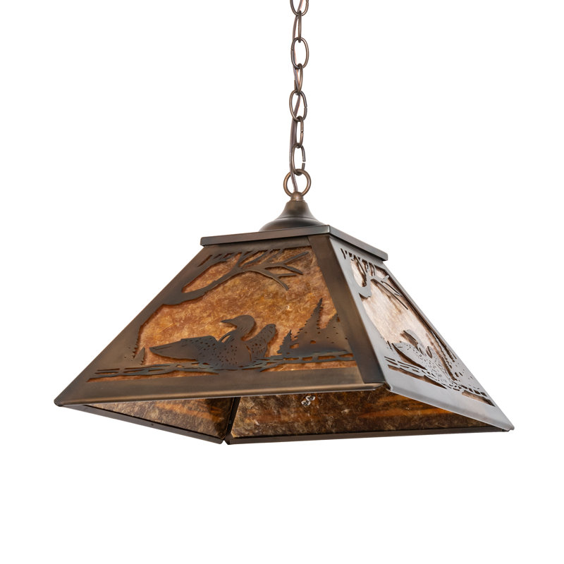 Luminaire suspendu carré 16 po
