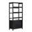 Transitional Wide Reeded Bookshelf With Drawers On Bottom