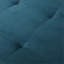 Velours bleu sarcelle au design moderne Mid-Century avec pieds et surface en bouleau massif, aspect 30,5 x 30,5 x 17 pouces, velours, pieds, apparence,