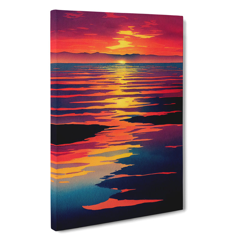 Contemporary Sunset - Wrapped Canvas
