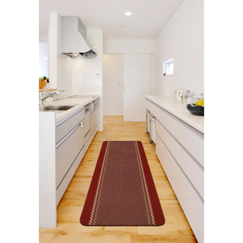 Draco Kitchen Mat, Runner 67 x 180cm, Red