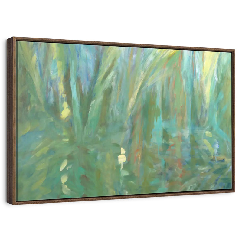 Diptyque des alizés II, 46 po x 31 po, Cadre flottant en noyer