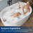 Tidal 43'' Acrylic Freestanding Tub With Seat, Deep Soaking Acrylic Bathtub with Overflow Drain