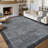 Bordered Machine Washable Rug with Rubber Backing Non Slip Soft Non Shedding Low Pile Thin Foldable Indoor Carpet-821996717-821689602