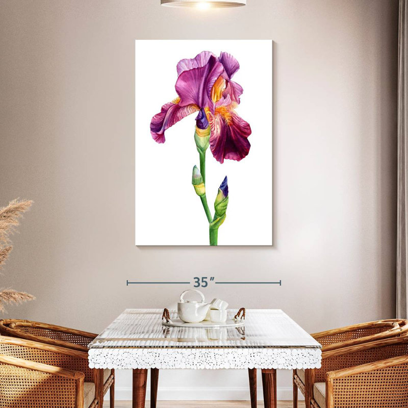 Harnek Lovely Iris Flower, 48" H x 32" W