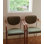 Fauteuil à dossier en acier inoxydable French Vintage