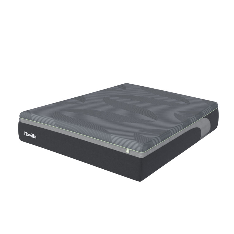 Matelas de 14 po pour très grand lit, matelas en mousse viscoélastique gélifiée AiryFlow ™ moyen, tissu en soie glacée, infusé de thé vert
