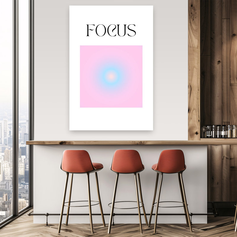 Motivational Aura Poster Abstract Contemporary Wall Art Print 1 Piece Wrapped Canvas Wall Art, 152.4cm H x 101.6cm W