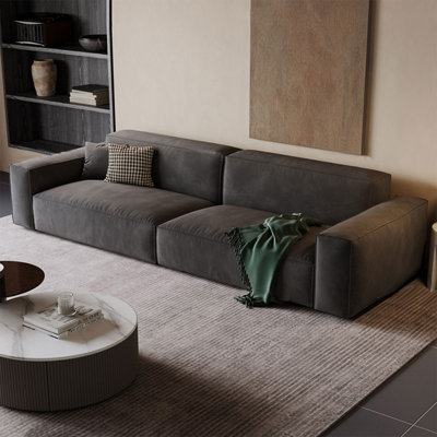 Coussin modulaire en polyester gris foncé