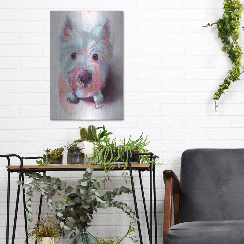 "Lily The Westie" par Dawg Painter, H 16 po x l 12 po