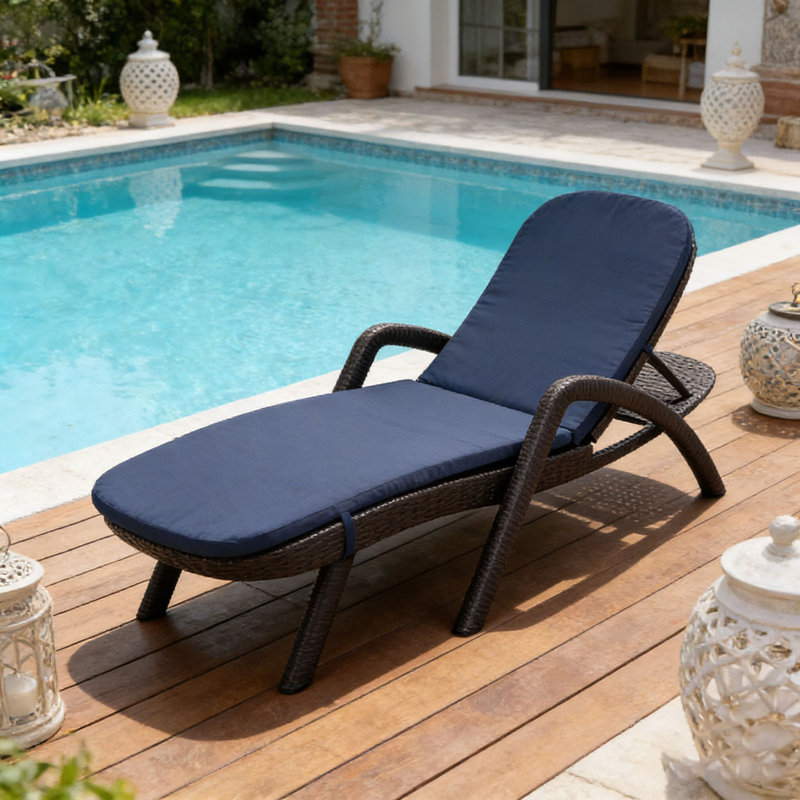 CHAISE Longe avec coussin