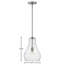Luminaire suspendu en forme de goutte à 1 lumière Frankie-69559470