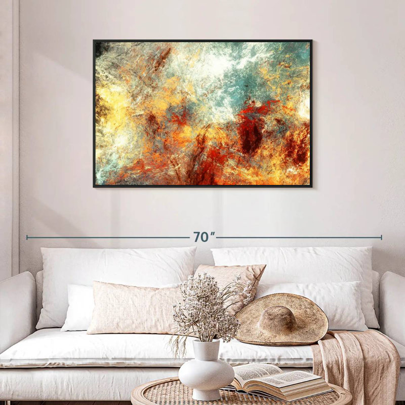 Frozen Fire Madiun, Cadre flottant noir, 43 po x 29 po