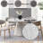 Kacey Natural Finish Engineered Stone Round Dining Table