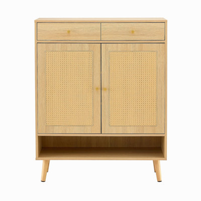 Multi-Functional Modern Minimalist Natural Wood-Colored MDF Shoe Cabinet - Seamlessly Fits Into Nordic, And Industrial Style Interiors,Product Dimensions: 34.6*13.7*43 Inches.