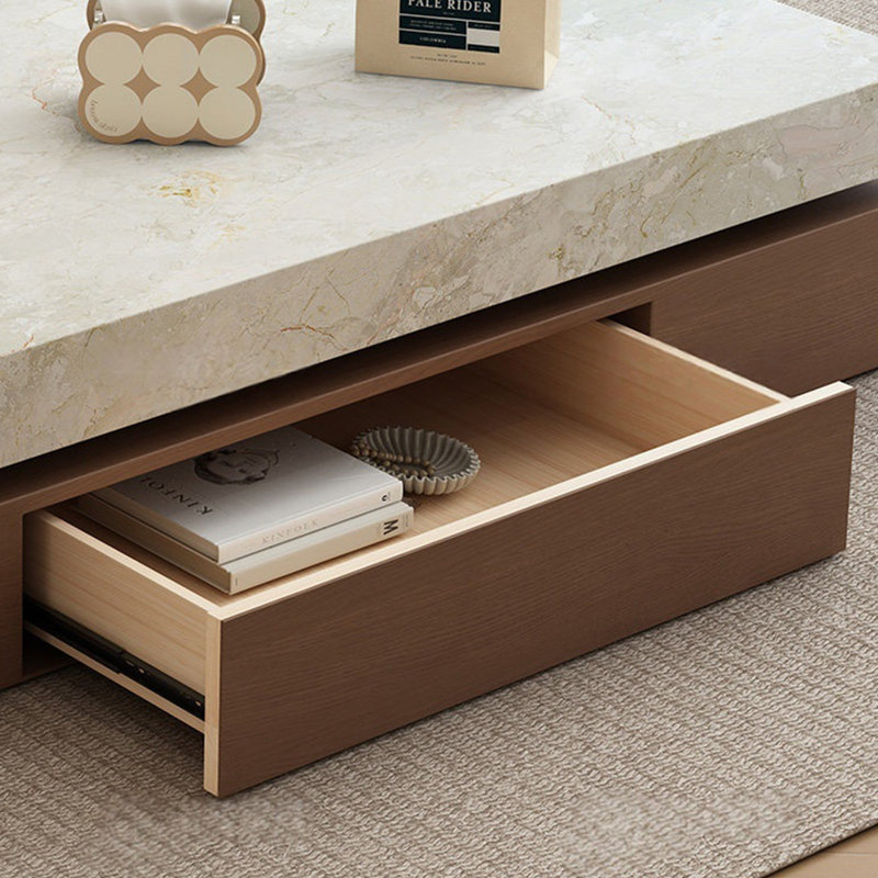 Table basse avec tiroir en bois fritté, 51.18"W*27.56"D*13.78"H