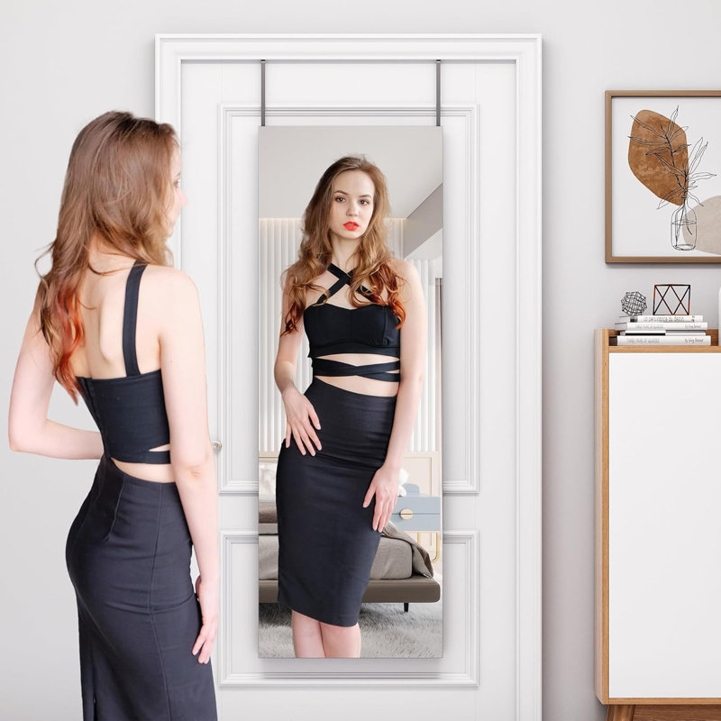 Miroir suspendu pleine longueur, Blanc