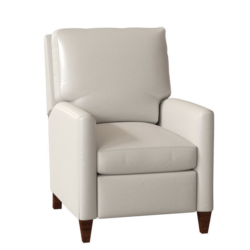 Charlotte Recliner, Power, Mahogany, Aline Light Gray Stonewash Genuine Leather
