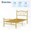 Structure de lit en forme de métal - Plateforme pour enfants - Support de lattes robuste - Rangement sous le lit-2109772410-2109772411