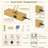 Brushed Gold 15.75 in. LED Picture Light with Remote Control Dimmable Multiple Color Temperatures Rotatable and Timer