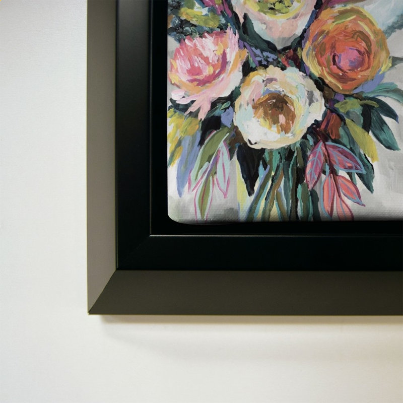 «First Kiss Light» par Jeanette Vertentes - Impression sur toile, 40" H x 40" W, Black