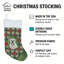 Chaussette de Noël bouledogue anglais blanc