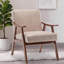 Fauteuil à oreilles rembourré à oreilles Mid-Century par Wingback-2054614223