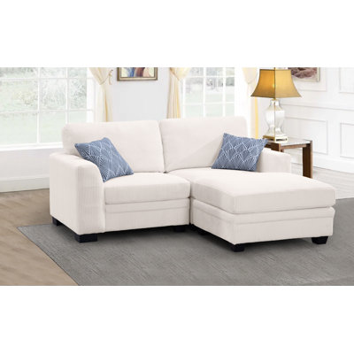 3 - Piece Compression Corduroy Sofa & Chaise