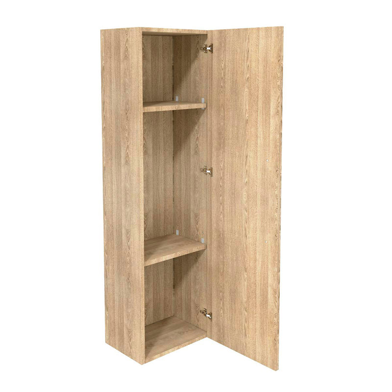 Vallette Wall Mounted Linen Cabinet, Oak