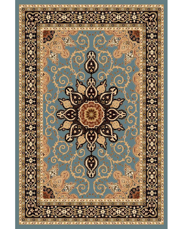 Tobis Oriental tapis Ispahan bleu, Coureur 2'2" x 7'8"
