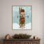«Yellow Labrador Skiing» par Fab Funky, impression sur toile encadrée