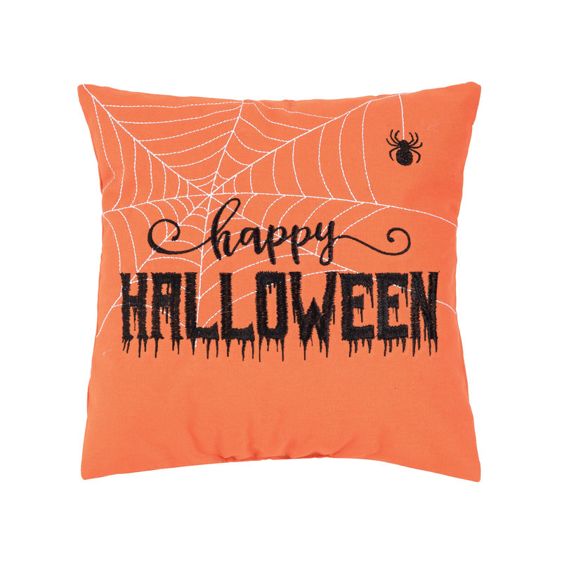Housse de coussin en coton carré et insertion happy web Nereus