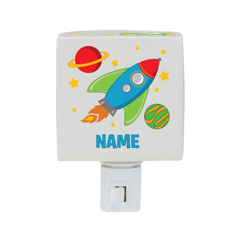 Rocket To Space Night Light with Custom Name Printed