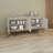 Gales 63'' Mid-Century Modern Solid Wood Sideboard with 4 Shelves in Greige-1503753515
