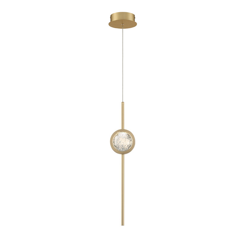 Luminaire suspendu 1 Lt DEL, Laiton