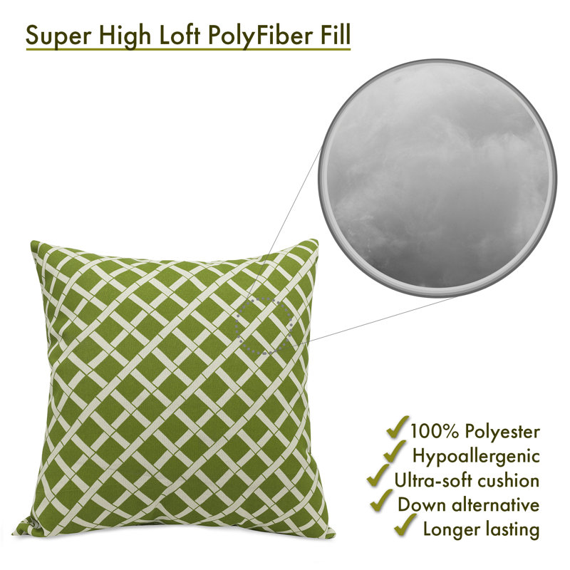 Coussin Bamboo, H 20 po x l 20 po x P 8 po, Sauge